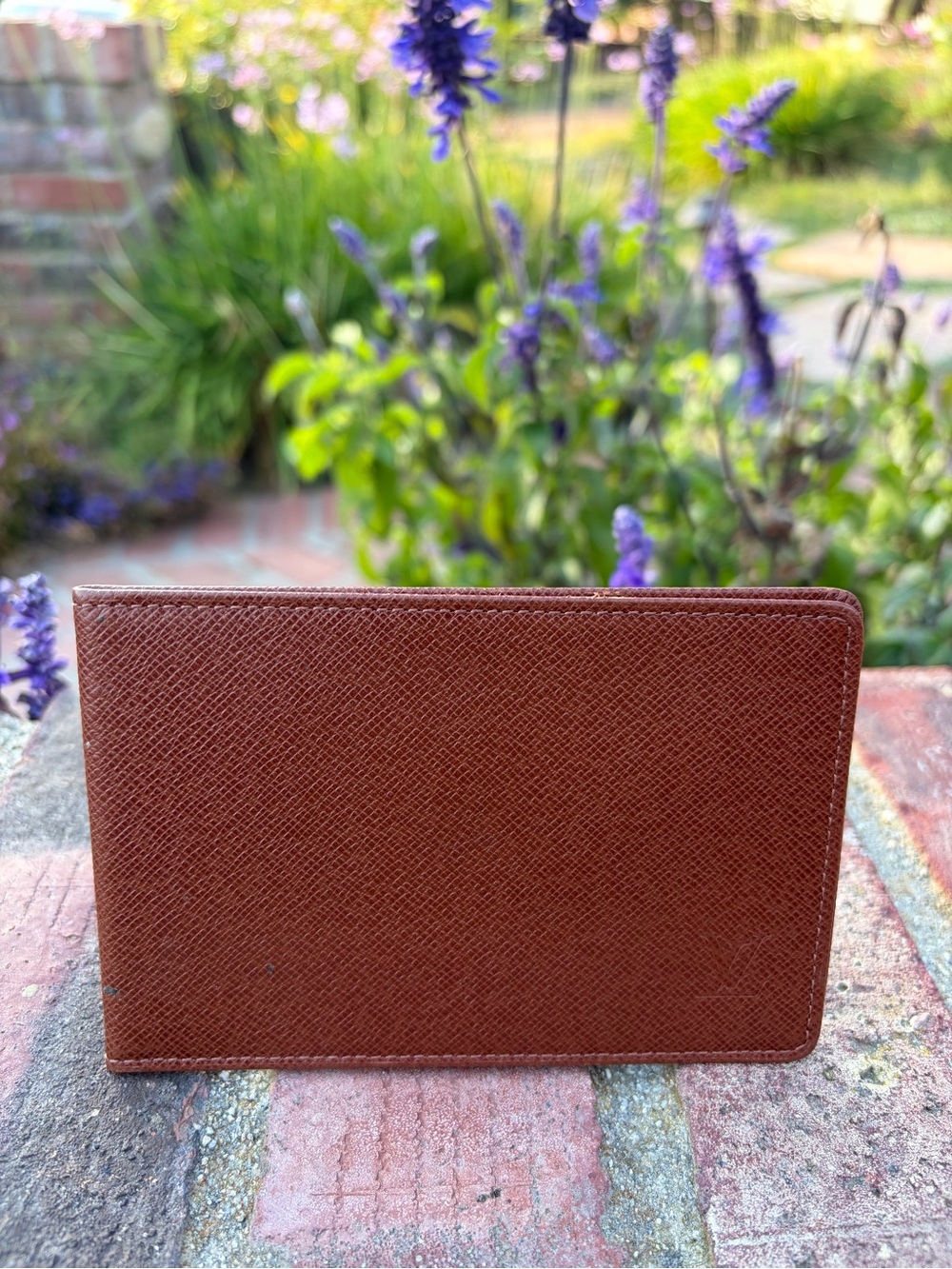 Louis Vuitton Monogram ID Card Wallet Auth 1986 Date Code Inside Unisex